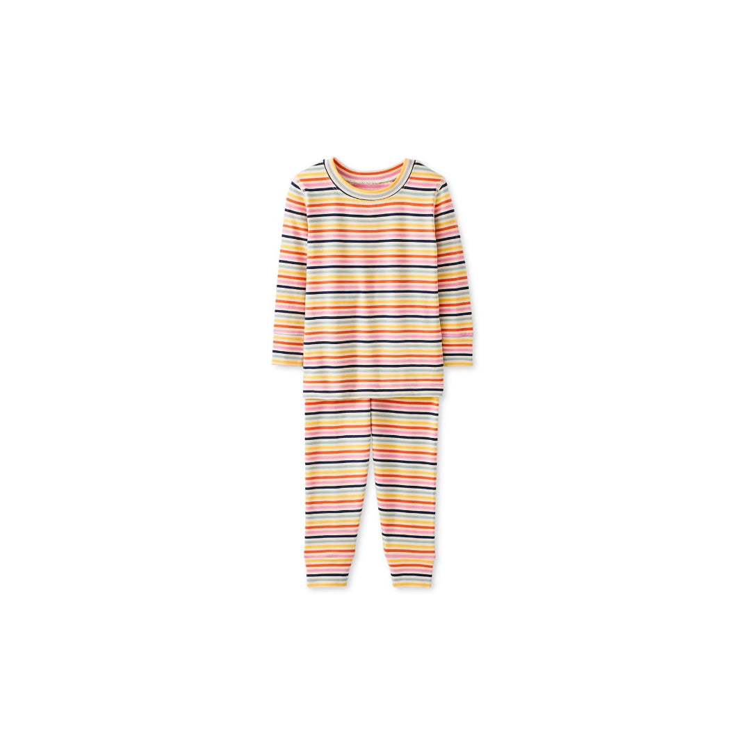 Unisex Kids Striped Long John Pajama Set in ™ (Infant/Toddler/Little Kid/Big Kid)